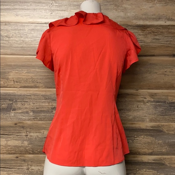 Banana Republic Ruffle Neck Button Down Blouse - Picture 3 of 3